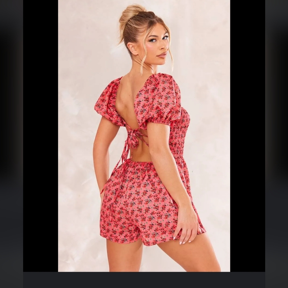 Pretty Little Thing Rose Romper NWT